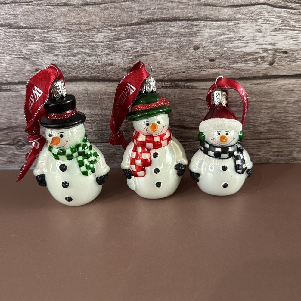 WATERFORD Holiday Heirlooms Snowman Set of 3